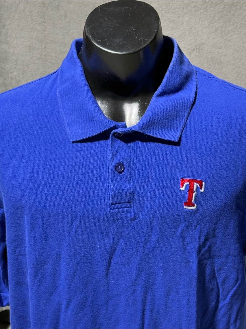 Reebok Royal Blue Polo with Red 'T' Embroidered Logo